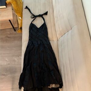 Elegant Black Halter Dress